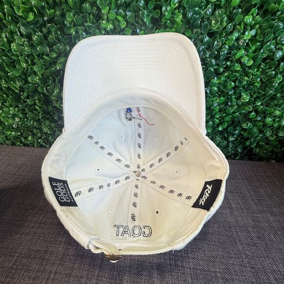 Golf Gods Mad Slicer White Snapback Golf Hat Curved Brim Adult Cap - Picture 11 of 11